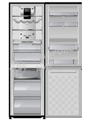 Холодильник Hitachi R-BG410PUC6 GbK черный двухкамерный 215/105л морозилка снизу