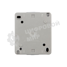 Розетка одноместная Kranz INDUSTRIAL открытой установки с заземлением, IP54 серая