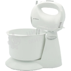 Миксер SUPRA MXS-530 с чашей. 500 Вт. Режим Турбо. 5 скоростей. Две насадки: для взбивания яиц и крема и для замеса тяжелого теста. белый