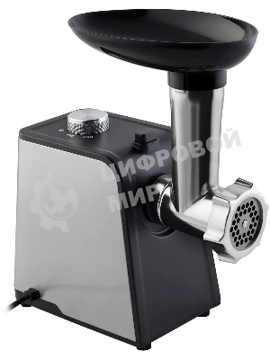 Мясорубка электрическая Hyundai HY-MG2214 серый, 1800 Вт, 2.2 кг/мин, реверс, защита от перегрузки, насадки - 4