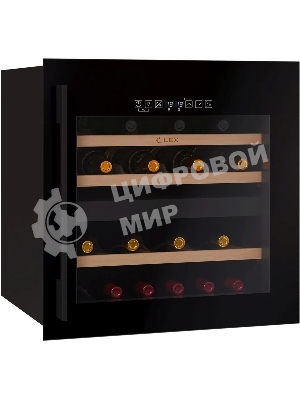 Винный шкаф LEX LWD6036BL dual zone S 1-нокамерн. черный стекло (CHAT500009)