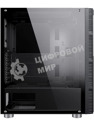 Компьютерный корпус Accord 3407 черный без БП ATX 2xUSB 2.0 2xUSB 3.0 audio bott PSU
