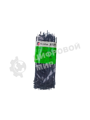 Нейлоновые стяжки Fortisflex КСС 3х150 черный 100 штук