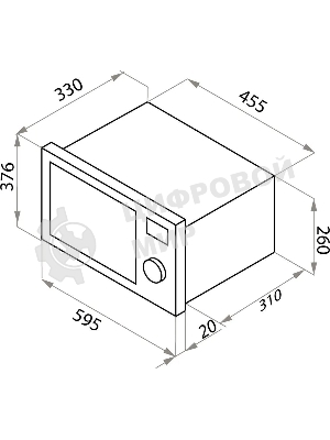 Микроволновая печь встраиваемая Maunfeld JBMO.20.5GRBG черный, 20 л, 700 Вт, переключатели - поворотный механизм