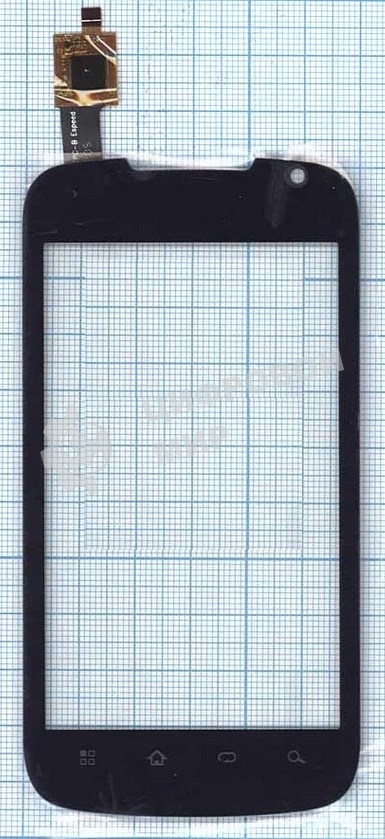 Сенсорное стекло (тачскрин) для Philips Xenium W6350, черное
