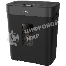 Шредер Deli ET023 черный (секр.P-4) фрагменты 8лист. 15лтр.