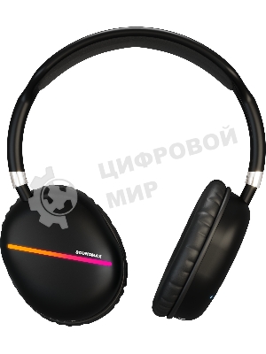 Беспроводные/проводные наушники SOUNDMAX SM-HP2200B черный, накладные, Bluetooth + проводной, до 8 ч