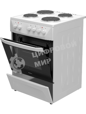 Плита электрическая Darina 1D EM 141 404 W белый/черный, конфорок 4 шт, духовка 50 л, 60 см x 85 см x 60 см