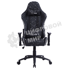 Кресло Cactus CS-CHR-030BLS черный, экокожа, подголовник