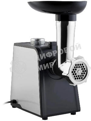 Мясорубка электрическая Hyundai HY-MG2214 серый, 1800 Вт, 2.2 кг/мин, реверс, защита от перегрузки, насадки - 4