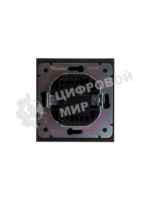 Выключатель Kranz STRONG 1 кл проходной (переключатель) 10А с/у графит
