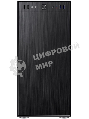 Компьютерный корпус Accord 3407 черный без БП ATX 2xUSB 2.0 2xUSB 3.0 audio bott PSU