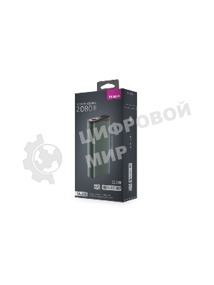 Портативный аккумулятор OLMIO QL-20, 20000mAh, 22.5W, QuickCharge3.0/PowerDelivery, LCD, серый