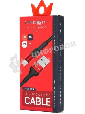 Кабель Crown USB - Lightning CMCU-007L red