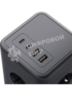 Сетевой фильтр Defender ILS 453 (3 м, 8 розеток, 2USB-A, 2USB-C)