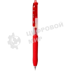 Ручка гелевая автоматическая Deli EG075-RD, d=0.5мм, красные чернила, резиновая манжета