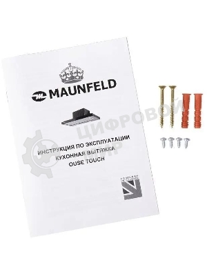 Вытяжка встраиваемая Maunfeld Ouse Touch Glass 60 черный, 60 см, 750 куб. м/ч, 48 дБ