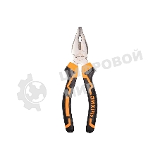 Плоскогубцы ВИХРЬ 160 мм., никелированные, двухкомпонентные рукоятки