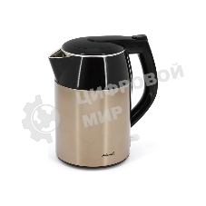 Чайник электрический Atlanta ATH-2446 1.8 л, нержавейка, черный, двухстенный