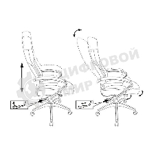 Кресло Бюрократ CH-608 Fabric Light-20 черный, ткань