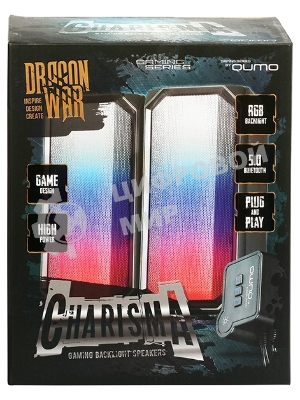 Акустическая система RGb 2.0 + Bluetooth, Qumo Charisma (ВТ 0054), 15ВТ, объемное звучание, отключаемая многорежимная RGb подсветка, USB+Jack 3,5мм