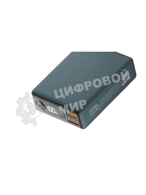 Портативный аккумулятор OLMIO QX-10, 10000mAh, 22.5W, QuickCharge3.0/PowerDelivery, LCD, темно-зеленый