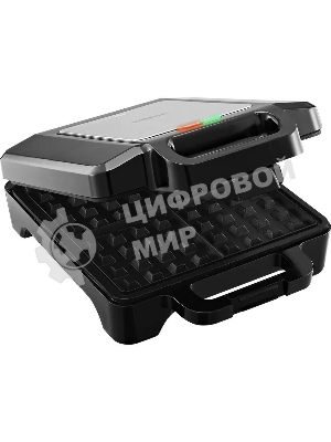 Вафельница Kitfort КТ-4673 1600Вт черный/серебристый