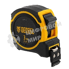Рулетка Denzel 3м х 16мм, двухкомп. корпус, магнитный обрезиненный зацеп