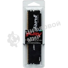 Оперативная память Kingston Fury Beast, DDR5, 16Gb (1x16Gb), 6400MHz, CL32, DIMM, с радиатором, черный