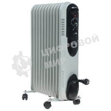 Обогреватель масляный Neoclima NC 9311, белый/черный, 2500 Вт, 25 м2, термостат