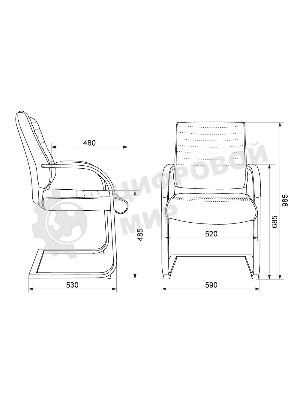 Кресло Бюрократ T-8010-LOW-V бежевый, экокожа