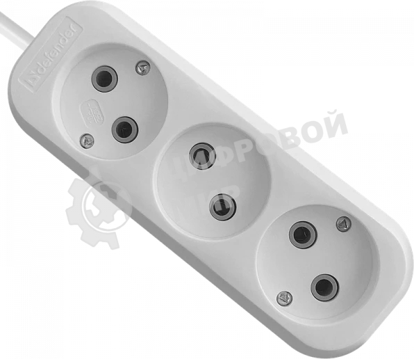 Удлинитель Defender (99277) B230 - 3 роз х 3 м, белый