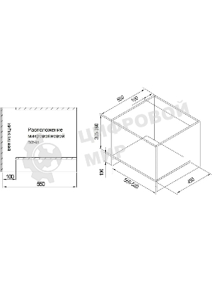 Микроволновая печь встраиваемая Maunfeld JBMO.20.5GRBG черный, 20 л, 700 Вт, переключатели - поворотный механизм