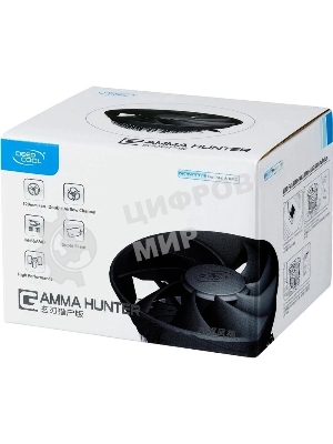 Кулер для процессора DEEPCOOL GAMMA HUNTER V2 черный/серебристый, 120 мм, алюминий, 1600 об/мин, 21 дБ, 3 pin, 95 Вт, 63.5 мм GAMMAHUNTER