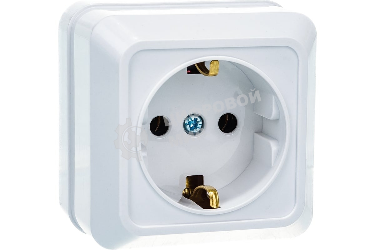 Розетка 1-м BOLLETO с заземл. накл. 7028 белый ASD/IN HOME 4680005959792
