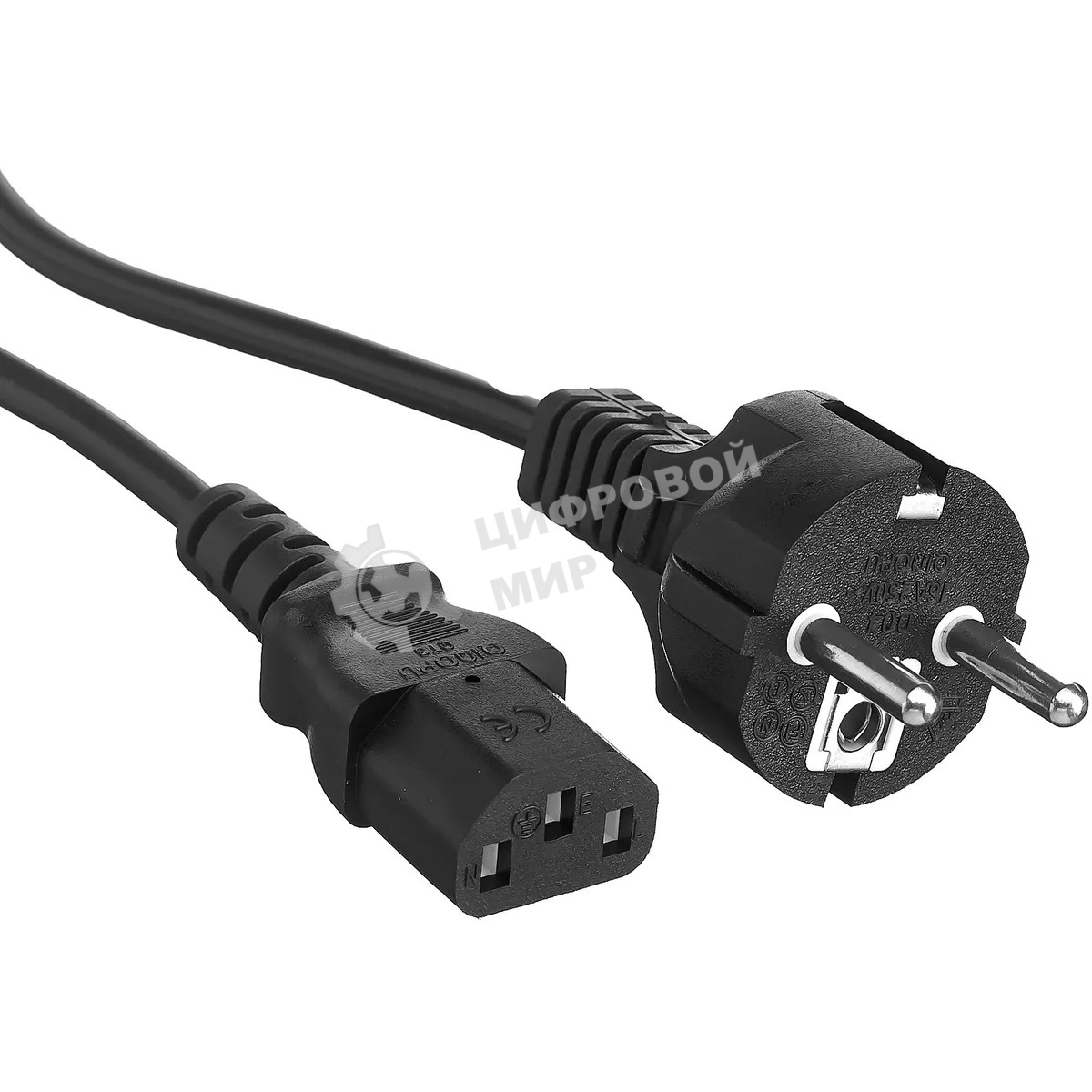 Шнур сетевой Rexant СЕЕ 7/7 (Schuko) – IEC 320 C13 3x0,75мм², длина 5м