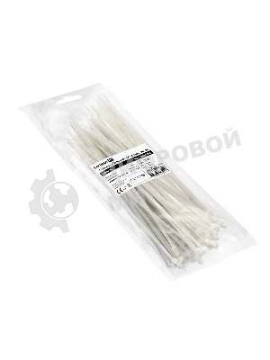 Стяжка (хомут) нейлоновая ExeGate CV66-250x4.8W (нейлон 6.6, 250x4.8мм, неоткрывающаяся, halogen free, -40°C - +85°C, белая, 100 шт)