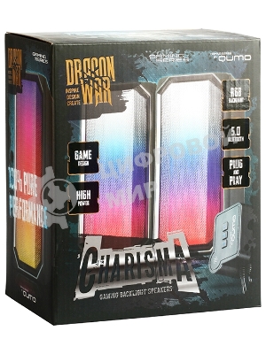 Акустическая система RGb 2.0 + Bluetooth, Qumo Charisma (ВТ 0054), 15ВТ, объемное звучание, отключаемая многорежимная RGb подсветка, USB+Jack 3,5мм