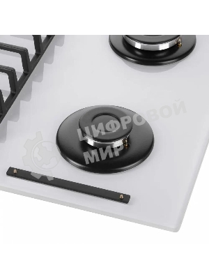 Газовая варочная панель Maunfeld EGHG.64.6CW/G, 4 конфорки, закаленное стекло, белый