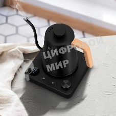 Чайник электрический Kitfort КТ-6726 1л. 1200Вт черный/дерево корпус: нерж.сталь/пластик