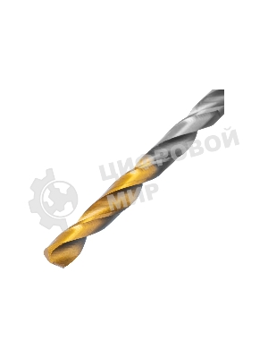 Сверло спиральное по металлу Denzel 4,5 x 80 мм, Р6М5, Golden Tip