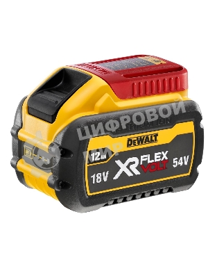 Аккумулятор DeWalt DCB548-XJ 54 В XR FLEXVOLT Li-Ion, нарпяжение: 18 и 54 В, 12.0 А·ч, XR 18.0 В