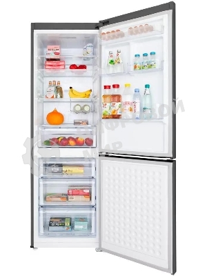 Холодильник Maunfeld MFF187NFIX10 нержавеющая сталь двухкамерный 232/98л морозилка снизу, No Frost