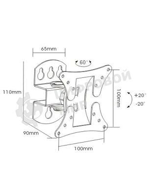 Кронштейн ARM Media LCD-101 для LCD/LED ТВ 10