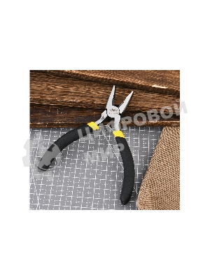 Мини-плоскогубцы Deli DL103045 115 мм, прорезиненная рукоять