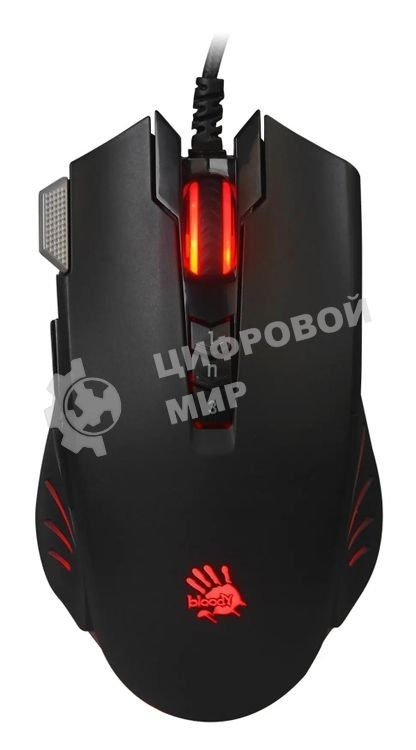 Мышь проводная A4Tech Bloody V9M черный, 4000 dpi, USB, кнопки - 9