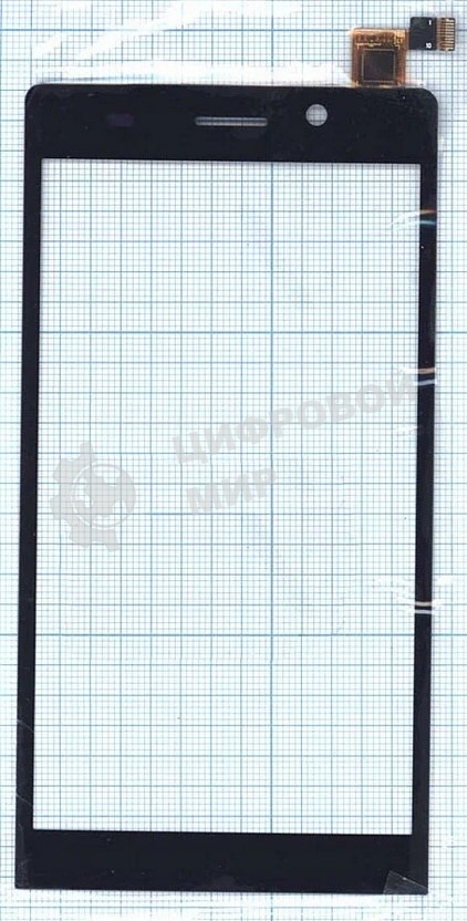 Сенсорное стекло (тачскрин) для Highscreen Thor, черное