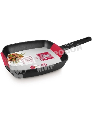 Сковорода-гриль Rondell Craft RDA-1485, 28 см, 28x28, антипригарное покрытие, черный