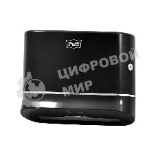 Диспенсер бумажных полотенец Puff 5135Bl, черный, с замком, ABS-пластик