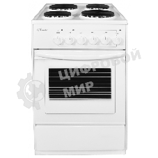 Плита электрическая Лысьва ЭП 411 белый, конфорок 4 электрических, духовка 57 л, 50 см x 84 см x 60 см